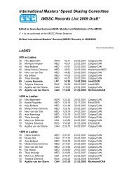 Speed Skating Committee IMSSC Records List 2009 Draft - IMSSG