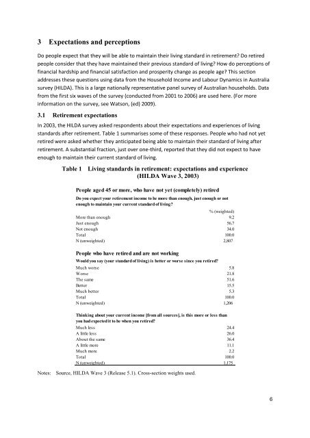 Perceptions and Expenditure Patterns - Social Policy Research ...