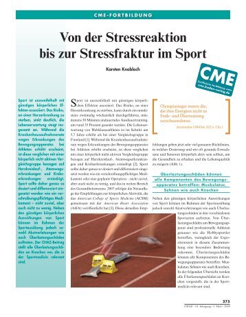 Von der Stressreaktion bis zur Stressfraktur im Sport - SportPraxis ...