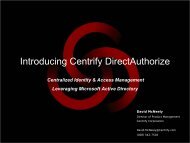 Introducing Centrify DirectAuthorize - Cerberis