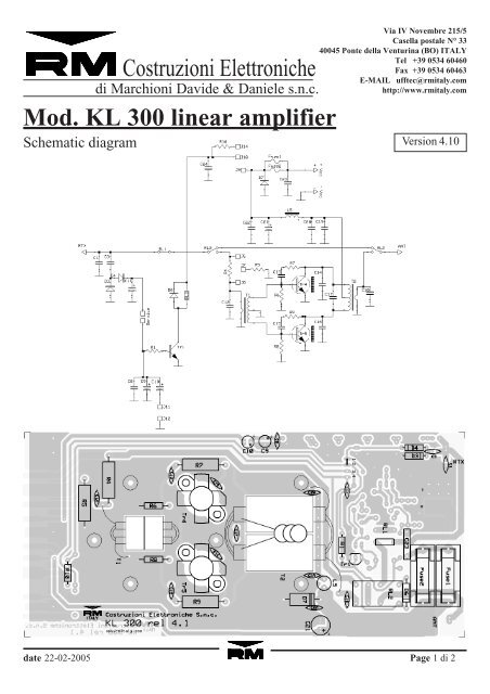 SALE/66%OFF】 電源入りました RM Italy KL 300-P HF agapeeurope.org