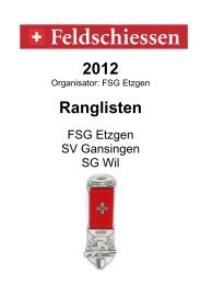 Gesamtranglisten - Schiessverein Gansingen