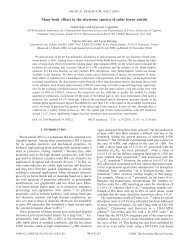 Many-body effects in the electronic spectra of cubic boron nitride