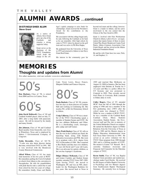 fall 2004 newletter layout.qxp - Trinity Valley Community College