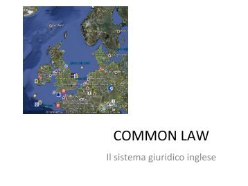 common law - Sezione di Storia del diritto medievale e moderno dell ...
