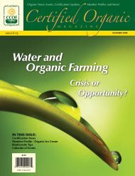 Water and Organic Farming â Crisis or Opportunity? - CCOF