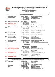 niedersächsischer fussballverband ev - NFV Bezirk Lüneburg