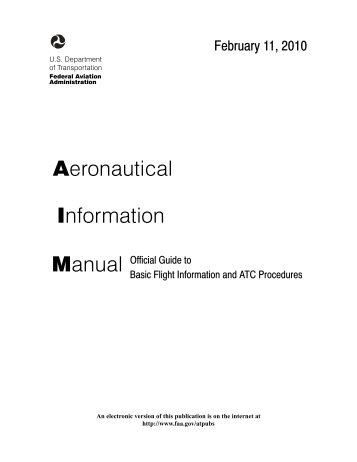 Aeronautical Information Manual - TFM Learning - FAA