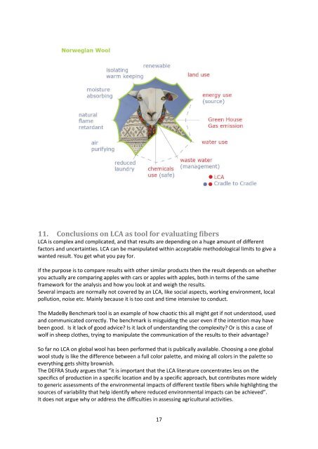 Wool in Life Cycle Assessments and Design Tools - SIFO