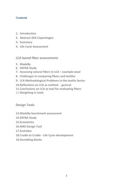 Wool in Life Cycle Assessments and Design Tools - SIFO