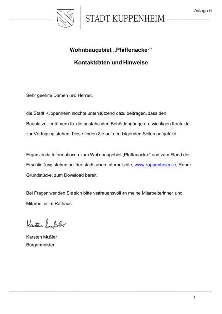 Informationsveranstaltung „Pfaffenacker“ - Stadt Kuppenheim: Home