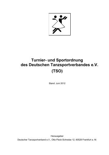 Turnier- und Sportordnung des Deutschen Tanzsportverbandes e.V. ...