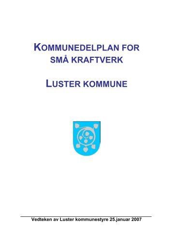 SmÃ¥ kraftverk - plan - Luster Energiverk