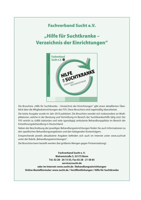 behandlung - Fachverband Sucht eV