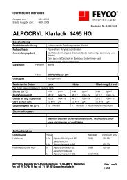 ALPOCRYL Klarlack 1495 HG - bei FEYCO