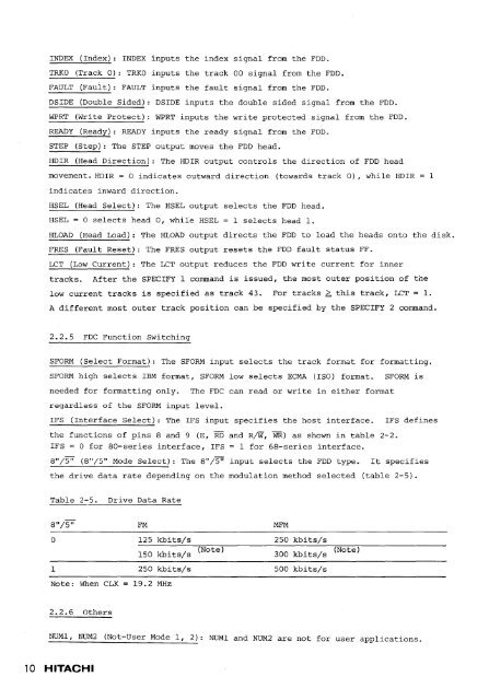 HD63265 Floppy Disk Controller Users Manual 2ed Mar89 - Bitsavers