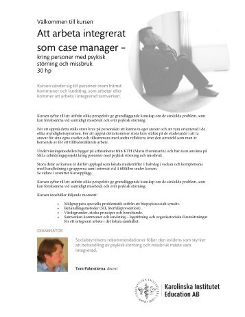 Att arbeta integrerat som case manager â - Karolinska Institutet