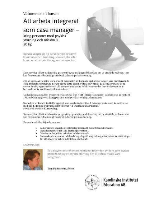 Att arbeta integrerat som case manager â - Karolinska Institutet