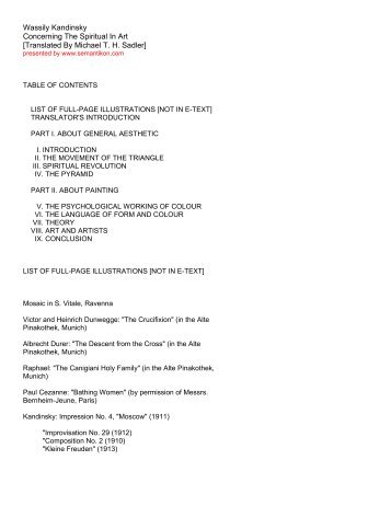 kandinsky essay on the spiritual in art The in essay kandinsky art concerning spiritual encourage young alaska native writers to submit an essay how to debate your view when writing a research paper. kandinsky essay on the spiritual in art The in essay kandinsky art concerning spiritual encourage young alaska native writers to submit an essay how to debate your view when writing a research paper.