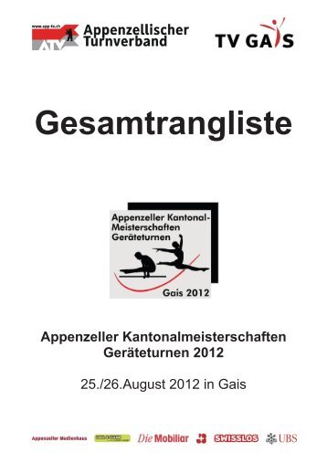 Appenzeller GerÃ¤temeisterschaften Gais - Getu Gossau