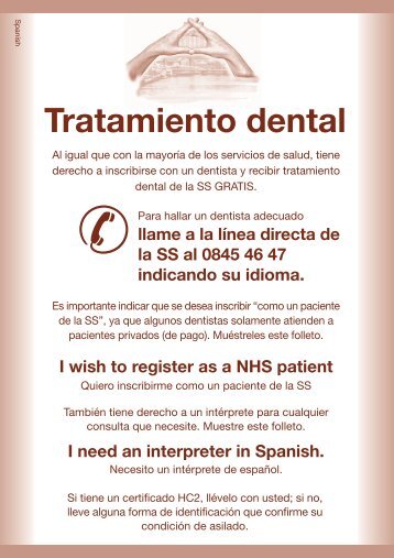 Spanish dental - Newcastle Hospitals