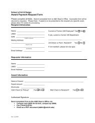 Award Payment Request Form - University of Michigan School of Art ...