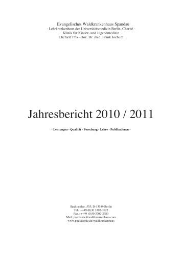 Jahresbericht der Kinder - Paul Gerhardt Diakonie