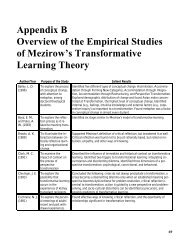 The Theory and Practice of Transformative Learning: A ... - CALPRO