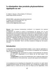 La dissipation des produits phytosanitaires ... - SympoScience