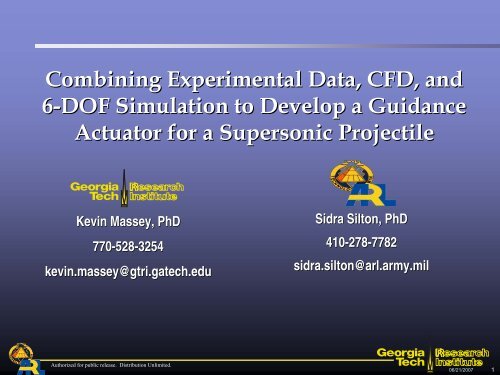 Mechanical Actuators for Guidance of a Supersonic ... - CFD4Aircraft