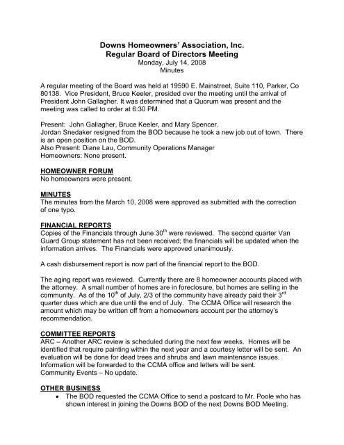 Hoa Letters To Homeowners | Letter Template