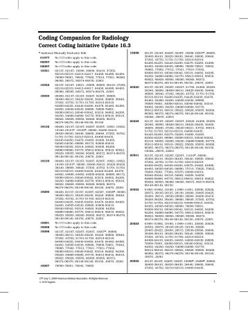 Coding Companion for Radiology - OptumCoding.com