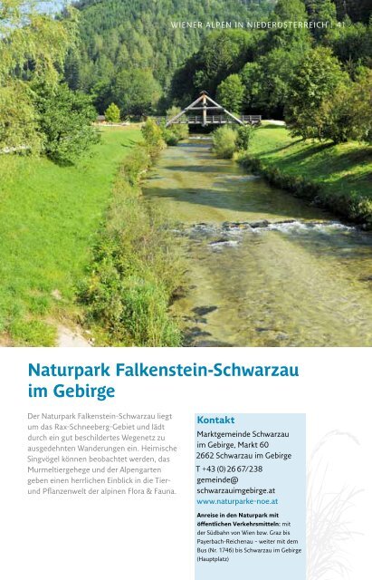 Naturparke Niederösterreich Sommerprogramm 2013