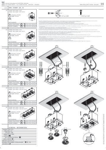 MINI TOMMY QR 70 GENERAL INFORMATION - Tal.be