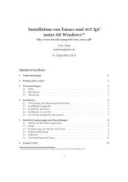 Installation von GNU Emacs und AUCTEX unter MS ... - von Uwe Siart