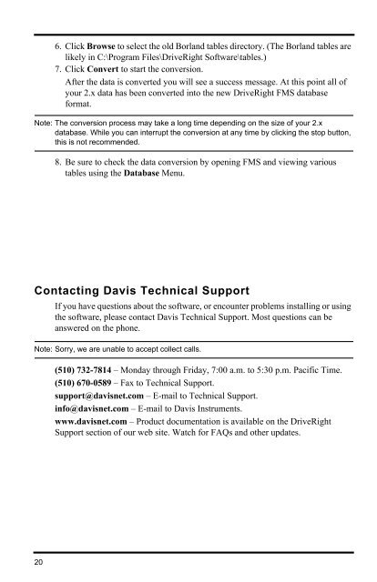 DriveRightÂ® - Davis Instruments Corp.