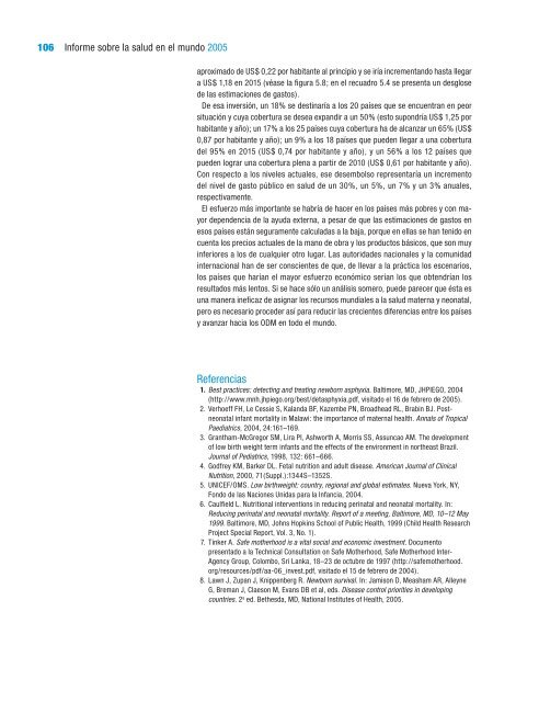 Informe sobre la salud en el mundo 2005 Â¡Cada madre y ... - eFaber