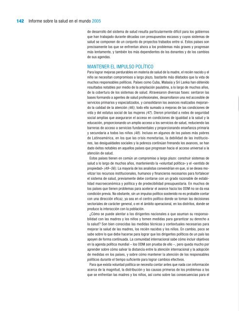 Informe sobre la salud en el mundo 2005 Â¡Cada madre y ... - eFaber