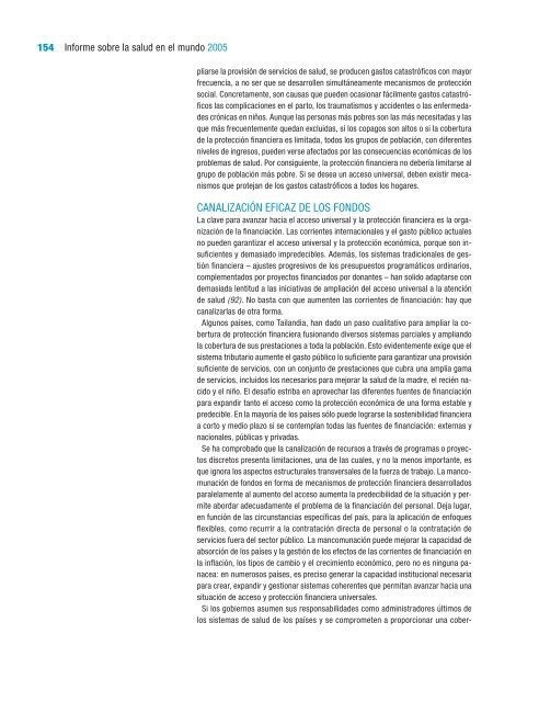 Informe sobre la salud en el mundo 2005 Â¡Cada madre y ... - eFaber