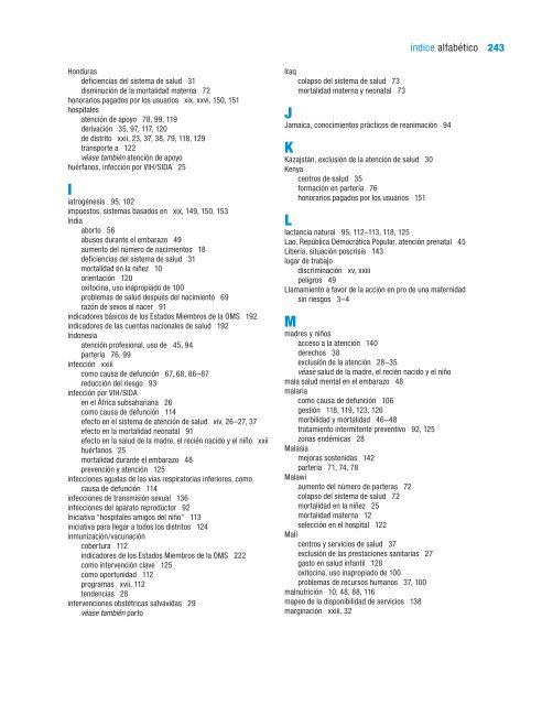 Informe sobre la salud en el mundo 2005 Â¡Cada madre y ... - eFaber