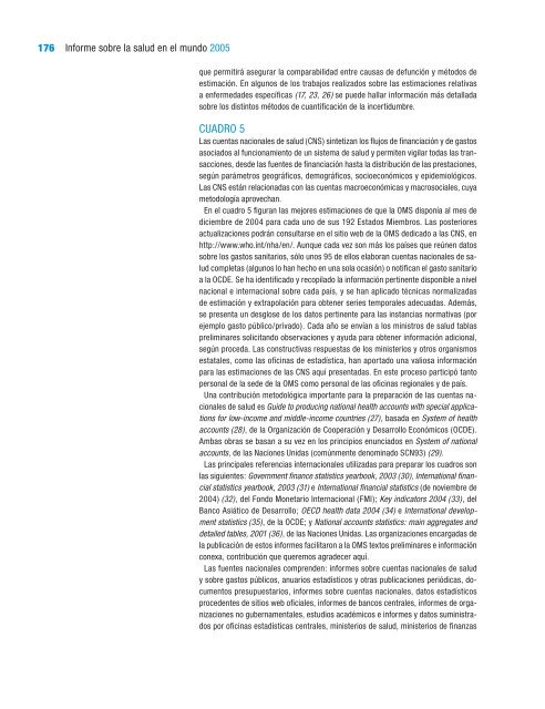 Informe sobre la salud en el mundo 2005 Â¡Cada madre y ... - eFaber