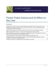 Flower Pollen Extract and its Effect on the Liver - Graminex