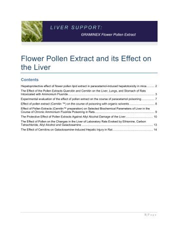 Flower Pollen Extract and its Effect on the Liver - Graminex