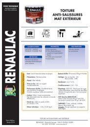 TOITURE ANTI-SALISSURES MAT EXTÉRIEUR - Renaulac