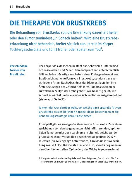 Blauer Ratgeber „Brustkrebs“ - Deutsche Krebshilfe eV