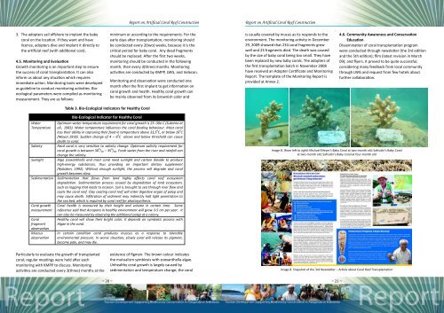 Coral Reef Rehabilitation - unwto