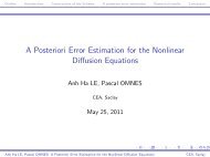 A Posteriori Error Estimation for the Nonlinear Diffusion ... - SMAI