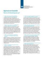 Agressie en geweld: Waar let de Arbeidsinspectie op - Inspectie SZW