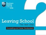 Leaving school - TAFE NSW - Northern Sydney Institute