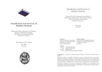 Classification and Overview of Meshfree Methods Classification and ...